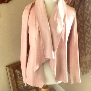 Soft light pink open blazer type jacket